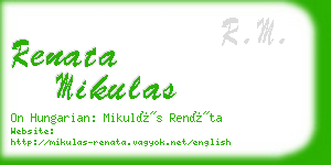 renata mikulas business card